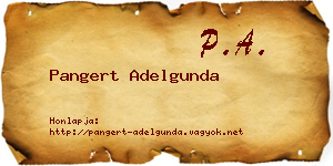Pangert Adelgunda névjegykártya